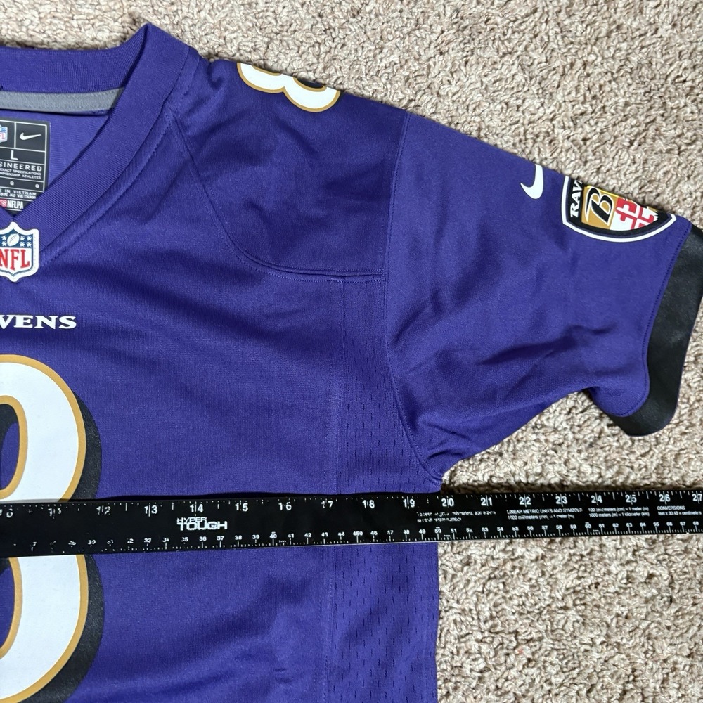 NEW Nike On Field Baltimore Ravens Lamar Jackson NFL Jersey Purple Youth Large - Picture 4 of 8